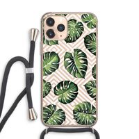 Geometrische jungle: iPhone 11 Pro Transparant Hoesje met koord