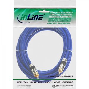 InLine 4043718081929 audio kabel 2 m RCA Blauw