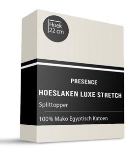 Splittopper Hoeslaken - Mako Egyptisch Katoen - 160x200 cm - Taupe - Presence - Dekbed-Discounter.nl