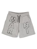 Marni Kids short de sport à logo imprimé - Gris - thumbnail