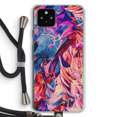 Pink Orchard: Pixel 5a 5G Transparant Hoesje met koord