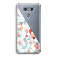 Gekleurde driehoekjes pastel: LG G6 Transparant Hoesje