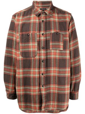 Engineered Garments chemise à carreaux - Orange
