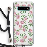 Kleine roosjes: Samsung Galaxy S10 Plus Transparant Hoesje met koord