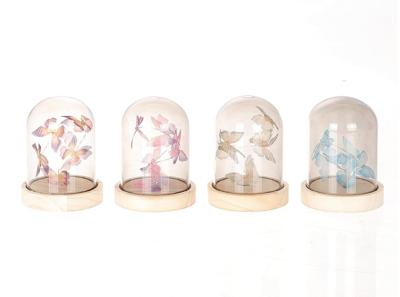 HBX Natural Living Stolp met vlinder met verlichting 13,5cm