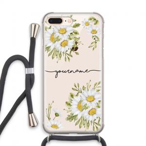 Daisies: iPhone 8 Plus Transparant Hoesje met koord