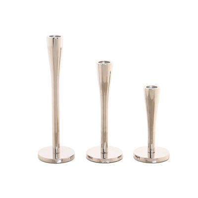 Kroonkandelaar Home ESPRIT Zilverkleurig Aluminium Modern 7,5 x 7,5 x 25 cm