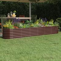 VidaXL Plantenbak 260x40x36 cm gepoedercoat staal bruin