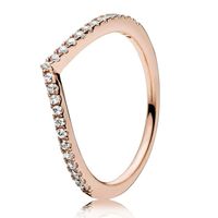 Pandora 186316CZ Ring Shimmering Wish zilver rosékleurig