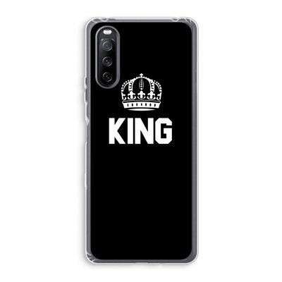 King zwart: Sony Xperia 10 III Transparant Hoesje