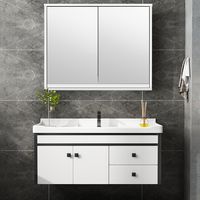 Muur Opgezette Badkamerkast met Dubbele Gespiegelde Deur Badkamer Opbergkast Organisator Plank Multifunctionele Opbergkast Wit