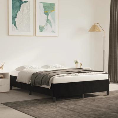Bedframe zonder matras 140x200 cm fluweel zwart