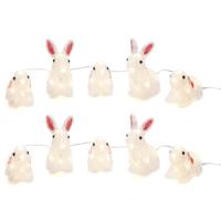 Konstsmide?Verlichte konijnen - 10x - 15 x 15 x 8 cm - aan LED lichtsnoer - warm wit - dieren