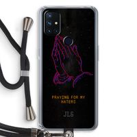 Praying For My Haters: OnePlus Nord N10 5G Transparant Hoesje met koord