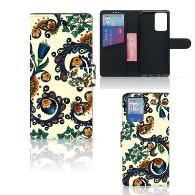 Wallet Case Xiaomi Redmi Note 10 Pro Barok Flower Wallet Case Xiaomi Redmi Note 10 Pro Barok Flower