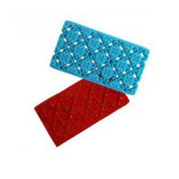 2 PC'S taart fondant tool hartvormige diamant textuur geruite Overpass Quyi Seal Printing mal (kleine ronde bloem kern 54114)