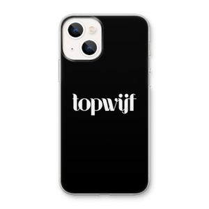 Topwijf Zwart: iPhone 13 mini Transparant Hoesje