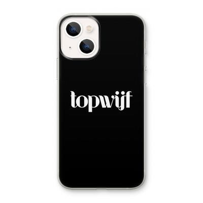 Topwijf Zwart: iPhone 13 mini Transparant Hoesje