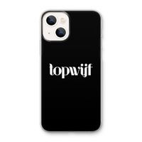 Topwijf Zwart: iPhone 13 mini Transparant Hoesje