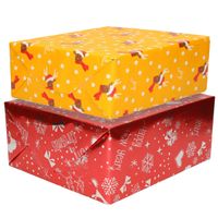 6x Rollen Kerst inpakpapier/cadeaupapier mixprint 250 x 70 cm