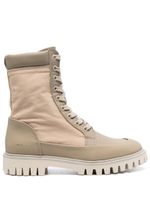 Tommy Hilfiger bottes lacées à logo imprimé - Marron