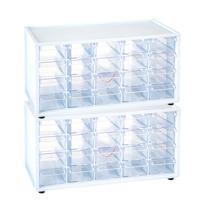 Sorteerbakjes spijkers/schroeven - 2x - 20 lades - 16 x 38 x 20 cm - opbergkastjes - ophangbaar - wi