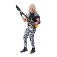 Zebra print verkleed legging - rockers - dames en heren M/L  - - thumbnail