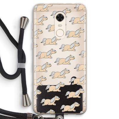 Ponys: Xiaomi Redmi 5 Transparant Hoesje met koord