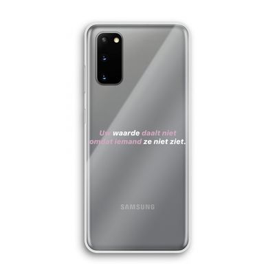 uw waarde daalt niet: Samsung Galaxy S20 Transparant Hoesje