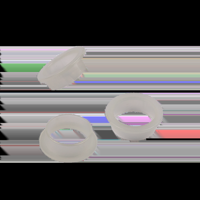 AMI Nylon Ring Transparant Wit Verpakt Per 10 Stuks In Zakje - 900006