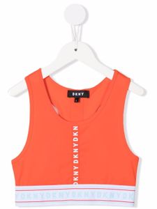 Dkny Kids brassière de sport à logo imprimé - Orange