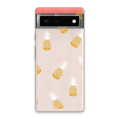 Ananasjes: Google Pixel 6 Transparant Hoesje