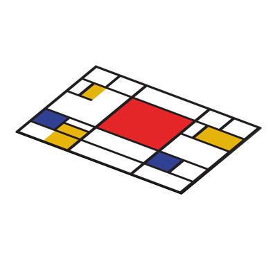 Moderne placemats Mondriaan geometrische kunst