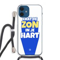 Laat de zon in je hart: iPhone 12 Transparant Hoesje met koord