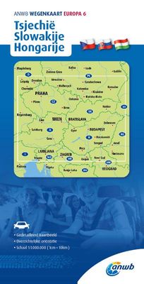 Wegenkaart - landkaart 6 Tsjechië, Slowakije, Hongarije | ANWB Media Wegenkaart - landkaart 6 Tsjechië, Slowakije, Hongarije | ANWB Media