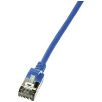 LogiLink CQ9056S RJ45 Netwerkkabel, patchkabel CAT 6A U/FTP 2.00 m Blauw Extreem dun, Vlambestendig, Flexibel, Folie afscherming, Halogeenvrij, Snagless, - thumbnail