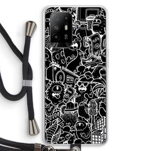 Vexx Black City : Oppo A94 5G Transparant Hoesje met koord