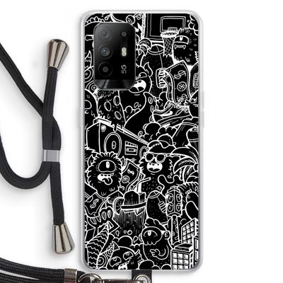 Vexx Black City : Oppo A94 5G Transparant Hoesje met koord