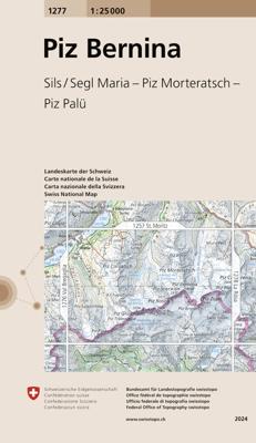 Wandelkaart - Topografische kaart 1277 Piz Bernina | Swisstopo