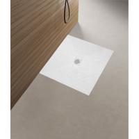Wiesbaden Stonea Douchebak - Antislip - Composiet - 900x900x30mm - Inkortbaar - Mat Wit