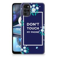 Motorola Moto G22 Silicone-hoesje Flowers Blue DTMP - thumbnail