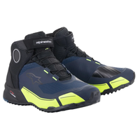 ALPINESTARS CR-X Drystar Shoes, Motorschoenen, Zwart-Donker Blauw-Geel Fluo - thumbnail
