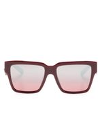 Dolce & Gabbana Eyewear lunettes de soleil rectangulaires à plaque logo - Rouge - thumbnail