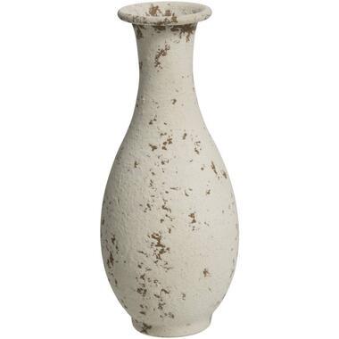 Vaas Ostia - off-white - metaal - 15,5xØ6,5 cm - Leen Bakker