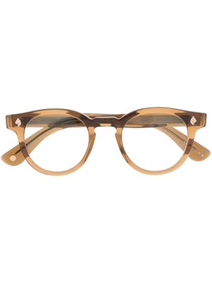 Garrett Leight lunettes de vue Jack à monture ronde - Marron