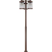 LED Tuinverlichting - Staande Buitenlamp - Bemsi - E27 Fitting - 3-lichts - Roestkleur - Gegoten Aluminium LED Tuinverlichting - Staande Buitenlamp - Bemsi - E27 Fitting - 3-lichts - Roestkleur - Gegoten Aluminium