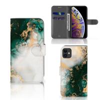 Bookcase voor Apple iPhone 11 Marmer Groen | Portemonnee hoesje