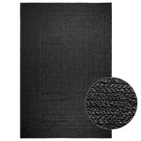 VidaXL Vloerkleed zizur binnen en buiten 240x340cm jute look antraciet