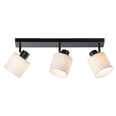 2e Halve Prijs Leen Bakker - Spot 3-lichts Amani - Zwart/off-white - E27 - Metaal - Beige#Zwart - 65x14x18.5 Cm