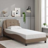 Bedframe zonder matras "Zadar" kunstleer cappucinnokleurig 80x200 cm
